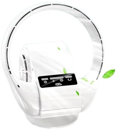 Hipzeepo Ventilateur Mural Silencieux à Télécommande 2 en 1 avec Tête Oscillante, Mural et de Bureau