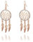 Ouran Unisex Damen - Gold and Silver Plated dangle earring Rund Farblos zirkonia