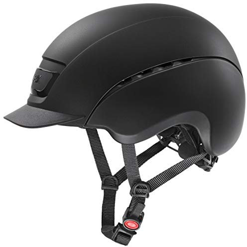 uvex elexxion plus - robuster Reithelm für Damen und Herren - individuelle Größenanpassung - optimale Belüftung - black matt - 54-55 cm