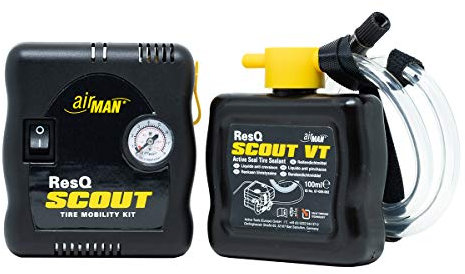 AirMan Pompe de gonflage compacte adaptée aux motocycles (ResQ Scout)