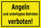 Melis-Folienwerkstatt Schild Angeln Betreten verboten 30x20cm - Bohrlöcher - 3mm Aluverbund – 20 VAR S00110-004-C