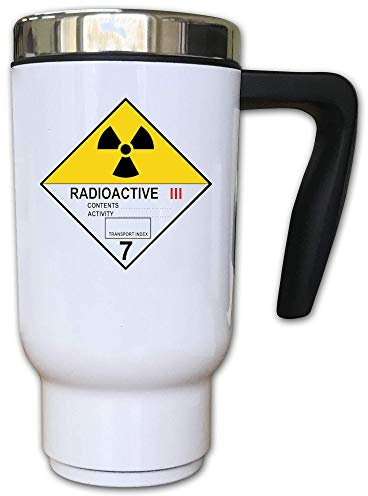 Radioactive Contents Funny Warning Sign Parody Thermal Tea Coffee Mug