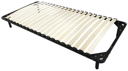 Kosmi - Lattenrost 90x190 cm auf Füßen für Einzelbett, 4 Füße, 20 Latten aus Multiplexholz, Lattenrost als Bausatz zum Zusammenbauen