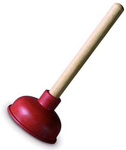 Bricoloco Desatascador tuberías fregadero, ducha, wc de presión profesional 115 mm. Desatascador de ventosa tipo camapana en goma industrial.