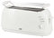 KHG Toaster TO-1300VSW | Toaster Langschlitz 4 Scheiben mit Brötchenaufsatz | 6 Bräunungsstufen mit Bräunungskontrolle, Krümelfach | 1300 Watt Leistung | Außengehäuse - Weiß, Klassisch, Retro