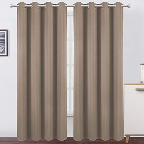 LEMOMO Cappuccino Thermo-Verdunkelungsvorhänge, 132 x 274 cm, 2 Paneele, Raumverdunkelungsvorhänge für Schlafzimmer