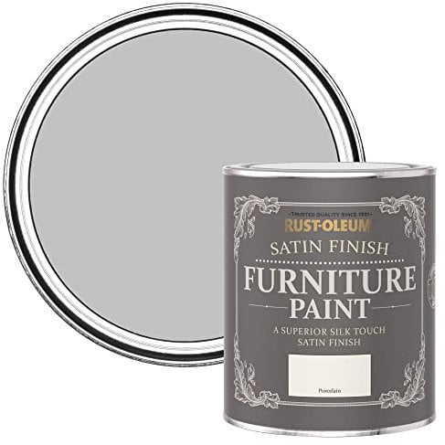 Rust-Oleum Off White Furniture Paint in Satin Finish - Porcelain 750ml