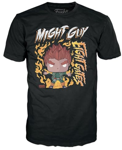 Funko Boxed Tee: Naruto - 8 Gates Guy - Medium - T-Shirt - Kleidung - Geschenkidee - Kurzärmeliges Top Für Erwachsene Männer und Frauen - Offizielle Handelswaren Fans