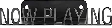 Ahomiwow Metal Now Playing Vinyl Record Stand Wall Mount Album Player Display LP Shelf Black Modern Vintage Vinyl Record Display Organization for Music Lovers Record Player Accessory