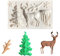 Silikonform mit Weihnachtsmotiv, 1 Stück Elch, Hirsch, Schneeflocke, Weihnachtsbaum, Eiszapfen, Schokolade, Süßigkeiten, Küche, Backwerkzeuge für DIY, Zucker, Fondant, Handwerk, Kuchendekoration