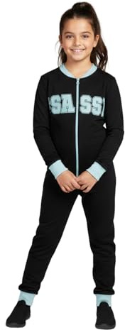 A2Z 4 Kids Girls Boys Onesie One Piece Kids Pyjamas Sleepsuit Soft Feel Comfortable - Cotton Onesie #Sassy Aqua 5-6