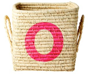 quadratisch Raffia Korb - natürlich