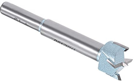 Kozelo Forstner Bohrer - [19mm] Wolfram Karbid Bohreröffner für Holz Möbel Scharnier Holzbearbeitung Benutzen Rund Schaft Hellblau
