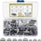 80 pezzi assortimento chiavette elastiche, set di chiavette a mezzaluna, kit assortimento di chiavette elastiche da set di chiavette di trasmissione, kit assortimento puleggia volano albero motore