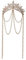 COSDREAMER Damen Hochzeit Krone Tiara Barock Königin Perlenkette Krone (Gold) (M, Kunststoff), M, Kunststoff, Perle