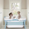 Tubiaz Badewanne Erwachsene Größe L, 118x60x50cm Faltbare klappbare mobile Badewanne mit Abdeckung Klappbadewanne Erwachsener foldable bathtub mit Korb für Badezimmer, Dusche und Balkon