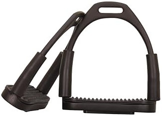 Flexi-Steigbügel, schwarz, matt, Sicherheitssteigbügel, biegsam, S-Stahl, 12,7 cm