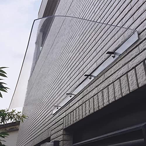 Vordach Für Haustür, Transparentes Pultbogenvordach, Polycarbonat Pultvordach, Wallbox Überdachung, Haustürüberdachungen, UV-Beständiger Überdachung Haustür, Für Garage Balkon Fenster Haus (Size : 40