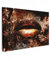 MuchoWow© Wandbilder 90x60 cm Schlafzimmer Home Goldene Deko Wohnung Bild Wohnzimmer Fotoleinwand Wand Bilder Leinwand Wall Decor Wanddeko Gold - Lippen - Kunst Druck
