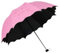 ThreeH Blühendes Wasser Regenschirm Anti-UV-Kompakt-Regenschirm Winddicht Drei Falten Regen Reisen Mädchen Damen Sonne Sonnenschirme,Rosa