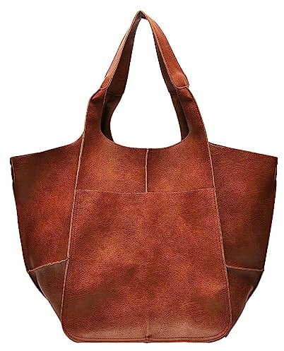 Anopo Extra Große Tote Tasche Damen Übergroße PU Hobo Eimer Handtasche | Magnetverschluss, Veganes PU Material, Geeignet für Alltag, Arbeit und Urlaub