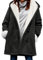 Yuson Girl Veste Polaire Femme Sweat à Capuche Chaud Doublure Faux Suède Manteaux Boucles Épais Hoodie Sweatshirt Veste à Manches Longues Automne Hiver Outerwear Cardigan avec Poches(Noir, M)