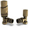 UK Radiators Antique Brass Radiator Valve 10mm Angled Lockshield Valve in Antique Brass and Brushed Finish - Classy and Modern Design 1/2 x 10mm Angled Radiator Valve
