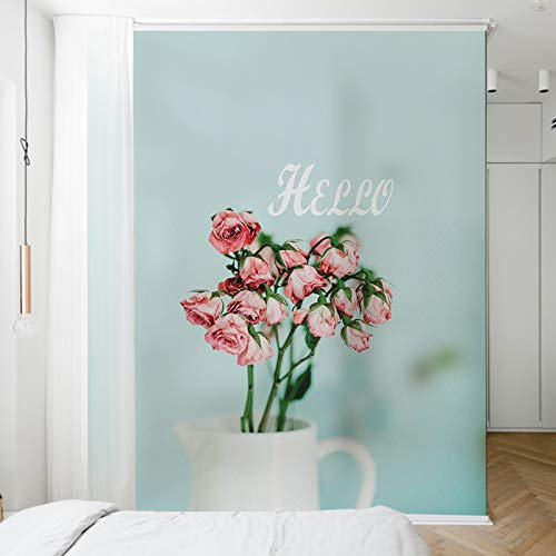 3D Fensterfolien Glasfolie Balkon-Verdunkelungsfenster, Mattiertes Fensterbrett, Schlafzimmer, Hell, Undurchsichtig, Badezimmer-Glas-Aufkleber, Badezimmer-Glastür-Aufkleber, 60 cm X 90 cm