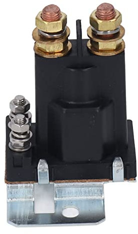 IPUDIS Relais à Courant élevé, Facile à en Acier Inoxydable 30 W en Laiton Bobine Double isolateur de Batterie contacteur de démarrage du Moteur DC 24 V 500 for Tondeuse à Gazon (Color : Long Term)