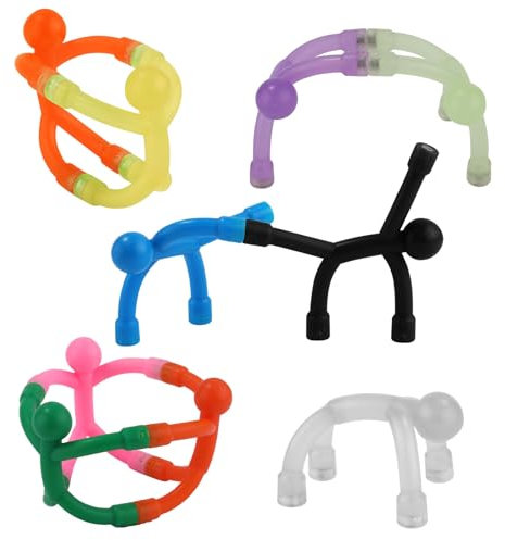 10 Pièces Jouet Magnétique en Forme Mini Humaine, Flexible Jouet Aimant Humaine en Caoutchouc Translucide Petits Aimant de Réfrigérateur de Nouveauté pour Enfants Adultes Bureau Domicile