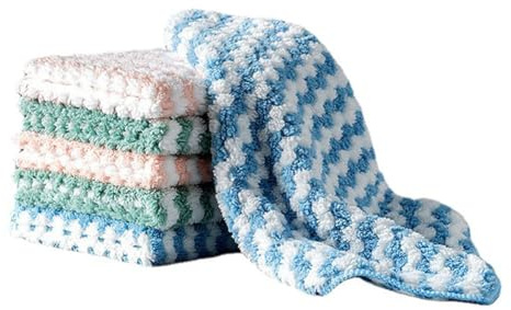 Microfasertücher Mikrofasertücher 25x25cm,10 Stück Reinigungstücher Mikrofaser Wipes Tücher Stark Saugfähig Küche Putzlappen, Universal Putztücher Küchentücher Waschlappen Tücher für Auto,Küche, Bad