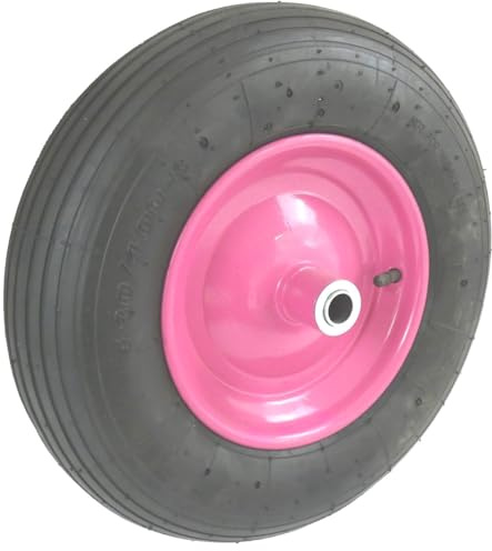 MATRIX Ersatzrad Luftrad Schubkarrenrad Luftreifen pink Stahlfelge 4x8