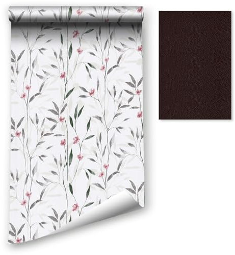 LZH-LP Tapete zum Abziehen und Aufkleben, 44.5x1200CM Blumen & Vögel, Kontakt-Tapete, Landschaft, selbstklebende Tapete, abnehmbare Vinylfolie, Raumwandmöbelverkleidung mit Leder-Reparaturflicken