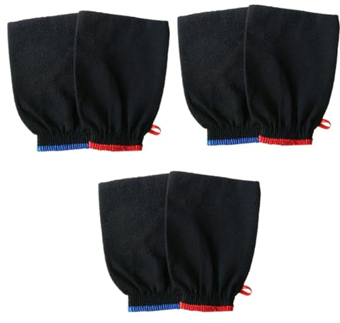 Housoutil 3er-set Handschuhe für Bad Peeling-badehandschuhe Körperbürstenhandschuh Bequem für Männer und Frauen 2 Stück X 3