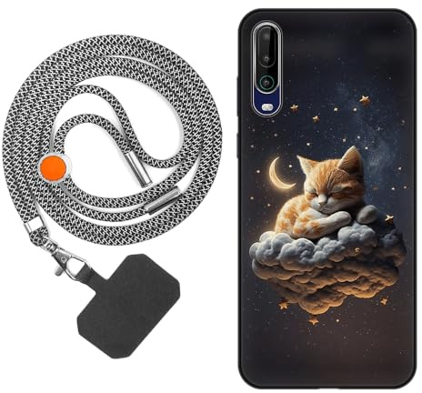 vingarshern Handyhülle Kompatibel mit Handy WIKO View 4 Lite Hülle Silikon Rückseite mit Muster Design,Weich Stoßfeste Anti-Kratzt Schutzhülle mit Handykette/Umhängeban,Bild*03