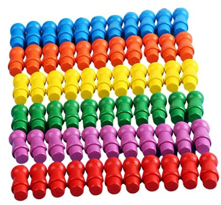 harayaa 66 Pieces Piece Checkers,Multicolor Pawns,Wooden Chinese Checkers Pieces for Tabletop Markers, Board Games,Arts and Crafts
