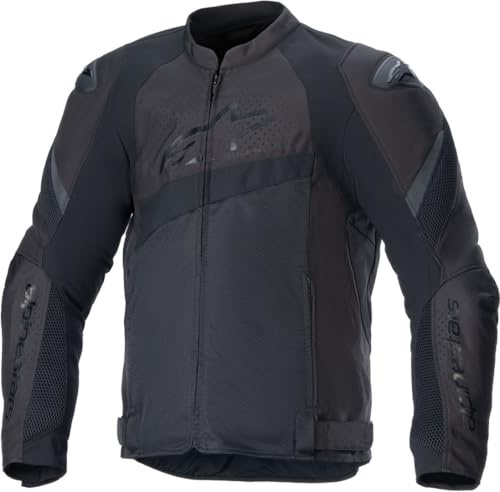Alpinestars T-GP Plus R V4 Airflow perforierte Motorrad Textiljacke, schwarz, 4XL