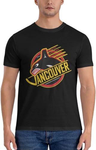 Rare: Vancouver Hockey - Retro Canucks T-Shirt Quick-Drying t-Shirt Plain White t Shirts Men Boys White t Shirts Black 3XL