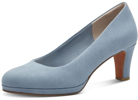 MARCO TOZZI Damen Pumps mit Trichterabsatz Vegan, Blau (Polar), 42 EU