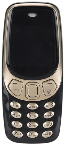 Annadue Kleinstes -Mobiltelefon, Freisprech-Bluetooth-Wählgerät, Dreifach-SIM-Standby-GSM-Telefon mit Sprachveränderung (schwarzes Gold)