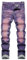 HENGAO Jeans strappati da uomo slim fit stretch dritto fit denim pantaloni, 1171 Viola, 52