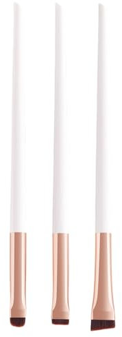 Lot de 3 petits pinceaux de maquillage pour les yeux et le visage - Pratique pour le voyage