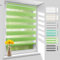 Homland Doppelrollo Klemmfix ohne Bohren B55 x H150 cm(Stoffbreite 50cm) Grün, Duo Rollo, Rollo Klemmrollos lichtdurchlässig & verdunkelnd, Verstellbar Fensterrollo Sonnenschutz