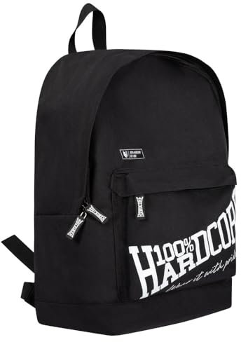 100% Hardcore Backpack Essential | Black | Rucksack schwarz Gabber