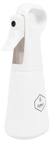Gabri Water Spray Bottle for Hair - 300ml Refillable Continuous Mist Sprayer - Empty Spray Bottle for Barber, Hairdresser, Salon, Hair Styling, Cleaning, Misting & Skin Care,Plants (White)