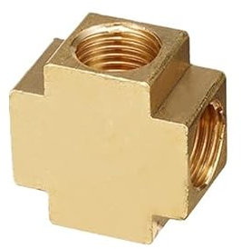 Empalmador de latón for manguera, accesorio en forma de T, 3 vías, espiga for manguera, 1/8, 1/4, 3/8, 1/2 , conector de púas de cobre, adaptador acoplador de aceite de aire y agua, 1 ud.(4 Way 1-4)