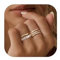 Dochais 5Pcs Bague Femme Or, Alliance Femme Bague Fiançailles Zircone Cubique Bague De Promesse Lot Oro- Avec Boîte À Bijoux