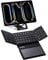 zenrich Faltbare kabellose Bluetooth-Tastatur mit Touchpad/Nummernblock/Ständer, (QWERTZ-Layout) Bluetooth-Tastatur mit DREI Kanälen ultraflache Reisetastatur für Windows/iOS/Mac OS/Android-Schwarz