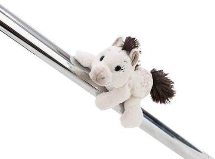 MagNICI Pferd Mony K. Pony 12cm - weiß - Kuscheltier mit Magnet – Plüschtier haftet auf Metalloberflächen, Magnettafeln und Taschenhänkel als Reisebegleiter – tolle Geschenkidee | 62233