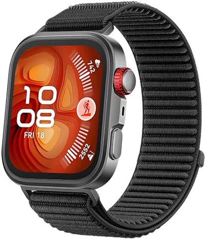 GIOPUEY Correas Compatible con Huawei Watch Fit 4 Pro/Fit 4/3, Correa tejida de nailon suave [unisexo] [Transpirable] - Black